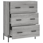 vidaXL Buffet sonoma gris 69 5x34x90 cm bois d'ingénierie