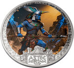 Monnaie HUITZILOPOCHTLI Aztec Heritage 1/2 Oz Argent 5$ Liberia 2026 (PRÉCOMMANDE)
