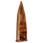 vidaXL Casier à bouteilles 50 x 40 x 180 cm Bois de manguier massif
