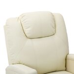 vidaXL Fauteuil Crème Similicuir