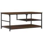 vidaXL Table basse chêne marron 90x49x40 cm bois d'ingénierie