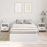 vidaXL Lit de rangement blanc 120 x 190 cm