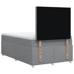 vidaXL Sommier à lattes de lit et matelas gris clair 120x190 cm tissu