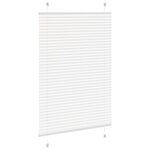 vidaXL Store plissé blanc 95x100 cm largeur du tissu 94 4 cm polyester