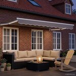 vidaXL Cadre de store rétractable électrique Blanc 2 5 x 2 m Aluminium
