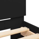 vidaXL Cadre de lit avec tête de lit et LED noir 150x200 cm