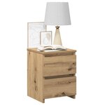 vidaXL Tables de chevet 2 Pièces chêne artisanal bois d'ingénierie