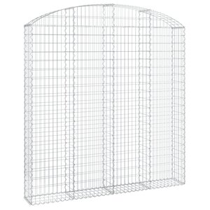 vidaXL Panier de gabions arqué 200x30x200/220 cm Fer galvanisé