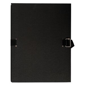 Chemise Dos Extensible Papier 24x32cm - Filmée Par 5 - Noir - X 25 - Exacompta