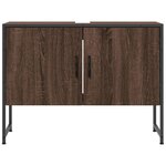vidaXL Armoire lavabo de salle de bain chêne marron bois d'ingénierie