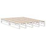 vidaXL Lit bibliothèque sans matelas blanc 140x190 cm bois massif