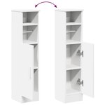 vidaXL Meuble de salle de bain avec porte-rouleau blanc 20 5x22x90 cm