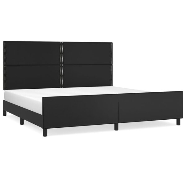 vidaXL Cadre de lit sans matelas noir 200x200 cm similicuir