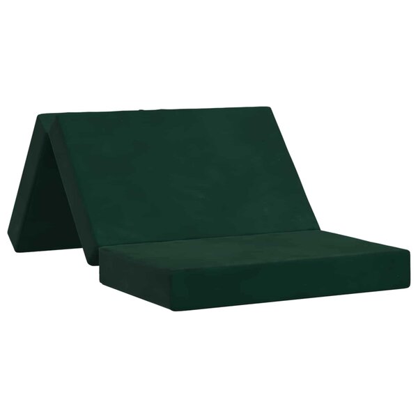 vidaXL Canapé-lit pliable 80 x 67 x 45 cm Vert foncé