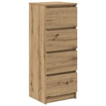 vidaXL Buffet chêne artisanal 37 5x35x99 cm bois d'ingénierie