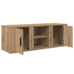 vidaXL Meuble TV Chêne artisanal 100 x 31 5 x 35 cm Bois d'ingénierie
