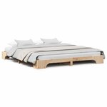 vidaXL Cadre de lit Pin massif 207 x 187 x 17 cm Bois massif en pin