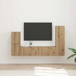 vidaXL Ensemble meuble TV 4 Pièces Chêne artisanal Bois d'ingénierie
