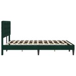 vidaXL Cadre de lit avec tête de lit Vert foncé 140 x 200 cm Velours