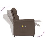 vidaXL Fauteuil de massage électrique Marron Similicuir daim