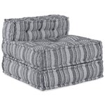 Pouf modulaire vidaXL Gris 70x70x54 en tissu