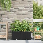 vidaXL Pots de jardin Noir 80 x 40 x 37.5 cm Acier