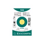 Paquet 100 Fiches Sous Film - Bristol Ligné Non Perforé 74x105mm - Jaune - X 40 - Exacompta