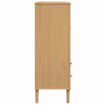vidaXL Buffet SENJA aspect rotin marron 90x40x112cm bois massif de pin