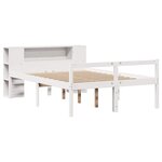 vidaXL Lit bibliothèque sans matelas blanc 160x200 cm bois pin massif