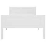 Vidaxl cadre de lit bois de pin massif blanc 90x200 cm