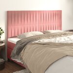 vidaXL Têtes de lit 4 Pièces Rose 80x5x78/88 cm Velours