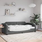 vidaXL Lit de repos gris foncé 100x200 cm tissu