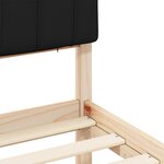vidaXL Cadre de lit avec tête de lit rembourrée Noir 200 x 200 cm