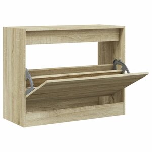 vidaXL Armoire à chaussures chêne sonoma 80x34x63 cm bois d'ingénierie