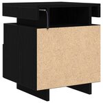 Table de chevet vidaXL avec lumières LED 2 Pièces Chêne noir 40x39x48 5 cm