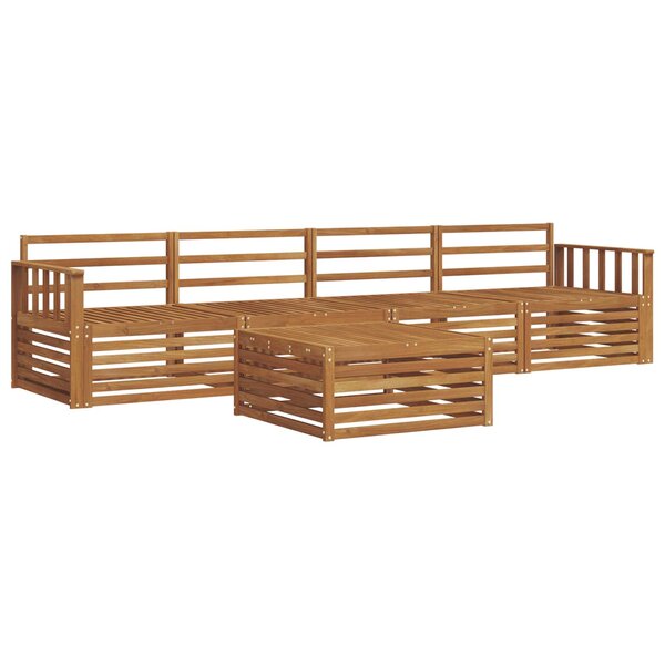 vidaXL Ensemble de canapés d'extérieur 5 pc Naturel