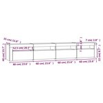 vidaXL Meuble TV avec lumières LED Chêne sonoma 240x35x40 cm