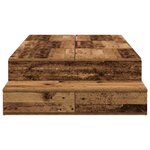 vidaXL Cadre de lit avec rangement Bois ancien 236.5 x 80 x 31.5 cm