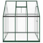 vidaXL Serre avec cadre de base vert 169x169x195 cm aluminium
