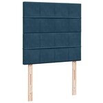 vidaXL Sommier à lattes de lit avec matelas Bleu foncé 90x190 cm
