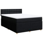 vidaXL Sommier à lattes de lit avec matelas Noir 160x200 cm Tissu