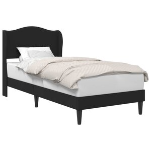 vidaXL Cadre de lit avec tête de lit Noir 100 x 200 cm Simili cuir