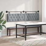 vidaXL Tête de lit suspendue Gris clair Tissu