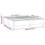 vidaXL Sommier à ressorts de lit Vert 180x200 cm Tissu