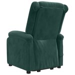 vidaXL Fauteuil de massage Vert foncé Velours