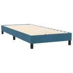 vidaXL Sommier à lattes de lit et matelas et LED bleu foncé 80x210 cm velours