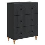 vidaXL Armoire à tiroirs Noir 66 x 34 5 x 90 cm Bois d'ingénierie