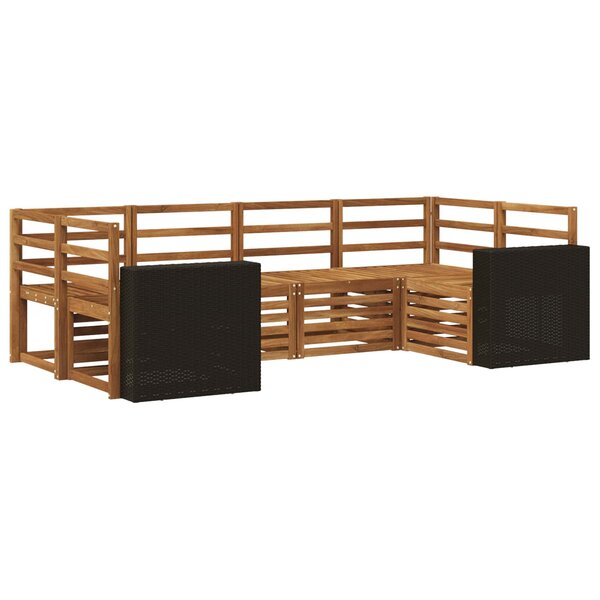 vidaXL Ensemble de canapés d'extérieur 6 pc Naturel