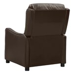 vidaXL Fauteuil inclinable électrique Marron Similicuir brillant