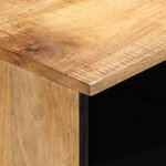 vidaXL Meuble TV 80x34x46 cm bois massif de manguier brut